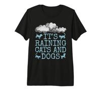 It's Raining Cats and Dogs, The British Weather is Funny Premium T-Shirt