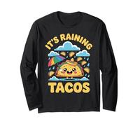 It's Raining Tacos Cute Cartoon Design Long Sleeve T-Shirt