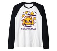 Its Raining Tacos Cute Funny Kawaii Taco Raglan Baseball Tee