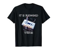 It's Rewind Time Cassette Tape Funny Retro Throwback Music T-Shirt