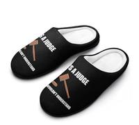 It's S Judge You Wouldn't Understand Slippers Women Winter Warm Cotton Hotel Slippers Anti-Slip Indoor Slip-Ons House Shoes 7-8(39-40