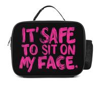It's Safe to Sit On My Face Insulated Lunch Bag Reusable Cooler Tote Leakproof Lunchbox Organizer with Detachable Handle