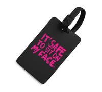 It's Safe to Sit On My Face Luggage Tags for Suitcases Handbag Tag Labels Travel Accessories Privacy Cover ID Label