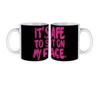 It's Safe to Sit On My Face White Coffee Mugs Gloss Ceramic Cappuccino Cups with Handle
