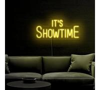 It's Showtime neon Sign, Halloween Spooky Signs, Halloween Showtime Decor