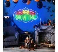 It's Showtime Neon Sign, Spooky Signs, Halloween Led Sign