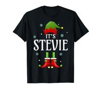 It's Stevie Elf Funny Personalized Name Christmas Stevie Value Graphic T-Shirt