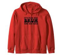 It's Test Day Bruh You Got This Retro Teacher Test Day Zip Hoodie