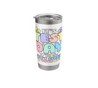 It's Test Day Y'all Testing Teacher Student Groovy Floral Stainless Steel Insulated Tumbler