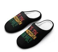 It's The Juneteenth For Me Mens Slipper Slip On Winter Warm House Slippers Shoes Indoor Outdoor