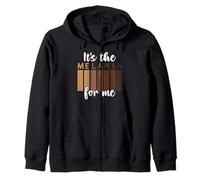 It's The Melanin For Me Black History Pride African Queen Zip Hoodie