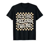 It's The Melanin for Me Retro Checkerboard Aesthetic T-Shirt
