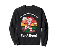 It's The Most Wonderful Time For A Beer Holiday Sweatshirt, Adult Unisex, Black, Medium