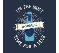 It's The Most Wonderful Time for A Beer Men's Christmas T-Shirt - Navy - S