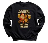 It's The Most Wonderful Time for Beer - Christmas Jumper Sweatshirt Multicoloured