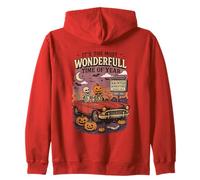 It's The Most Wonderful Time Of Year Skeletons Car Zip Hoodie