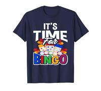 It's Time for Bingo Funny Bingo Player T-Shirt, Men, Navy Blue, 3X-Large