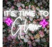 It's Time To Glow Neon Sign Cowgirls Neon Light Sign Girl Glow Party LED Neon Signs for Beauty Room Hair Salon Nails Wax Lash Beauty Decoration Wall Decor