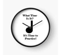 (It's Time to Practice!=5098) Wall Clock 12 Inch Funny Mantel & Tabletop Art Decor for Home Bedroom Office