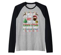 It's Too Hot for Ugly Christmas Sweaters German Shepherd Dog Raglan Baseball Tee