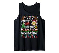 It's Too Hot for Ugly Christmas Sweaters Leopard Animal Tank Top