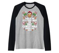 It's Too Hot for Ugly Christmas Sweaters Quokka Animal Raglan Baseball Tee