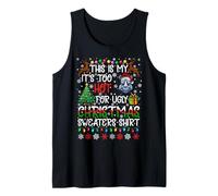 It's Too Hot for Ugly Christmas Sweaters Rhino Animal Tank Top
