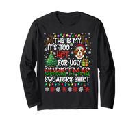 It's Too Hot for Ugly Christmas Sweaters Saint Bernard Dog Long Sleeve T-Shirt