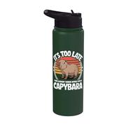 It's Too Late I Have Already Turned Myself Into A Capybara Stainless Steel Insulated Water Bottle