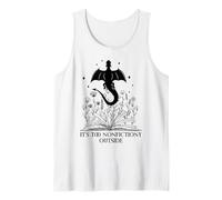 It's Too Nonfictiony Outside Book Dragon Reading Fantasy Era Tank Top
