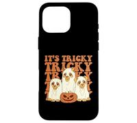 IT'S TRICKY TRICKY Funny Trick or Treat Halloween Dogs Meme Case for iPhone 16 Pro Max