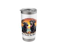 It's Twice As Nice Black Labradors Sunset Stainless Steel Insulated Tumbler