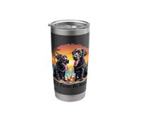 It's Twice As Nice Black Labradors Sunset Stainless Steel Insulated Tumbler