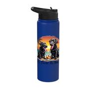 It's Twice As Nice Black Labradors Sunset Stainless Steel Insulated Water Bottle