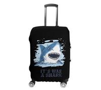 It's was A Shark Funny Suitcases Cover Travel Accessories Washable Suitcase Protector Fits 19-32 Inch L