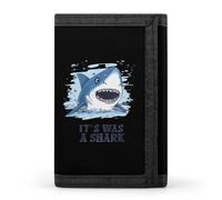 It's was A Shark Men's Trifold Wallet with Money Clip Minimalist Credit Card Holder Coin Purse Anniversary Birthday Gift