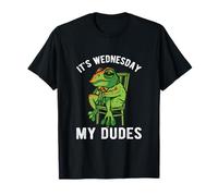 It's Wednesday My Dudes Fun Design Of Frog Sitting On Chair T-Shirt