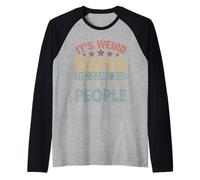 It's Weird Being the Same Age as Old People Funny Old Man Raglan Baseball Tee