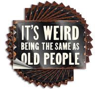 It's Weird Being The Same As Old People. Tattoos Emo Self Adhesive | Books Water Vinyl Sticker Pack for Earth(12X18CM)
