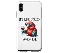 It's Wine O Clock Drinking Parrot Its 5 O'Clock Somewhere Case for iPhone XS Max