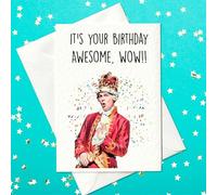 It's Your Birthday, Awesome, Wow! - Musical Cards - Hamilton Musical card - Angelica Schuyler Quote - Handmade Theatre Card - Funny Gift Cards - Birthday Cards, Perfect for Musical & Drama Lovers