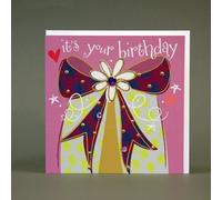 " IT'S YOUR BIRTHDAY " HANDMADE OPEN BIRTHDAY CARD - JCE14