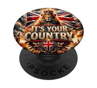 IT'S YOUR COUNTRY - Restore Britain and British Royal Lion PopSockets Adhesive PopGrip