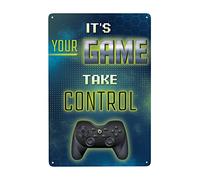 It's Your Game Take Control Weatherproof Aluminum Vintage Toilet Cave Bar Home Bathroom Wall Decoration Sign Sign 8x6 Inch
