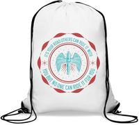 It's your road others can ride it with you but no one can ride it for you Gym Sack Casual Drawstring Bag White