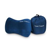 ITSA Towel Trapper | Memory Foam Travel & Beach Pillow | Sunlounger Strap | Portable Pillow | Towel Gripper | Neck Support (Royal Blue)