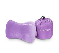 ITSA Towel Trapper | Memory Foam Travel & Beach Pillow | Sunlounger Towel Strap | Portable Pillow | Towel Gripper | Neck Support (Lilac Breeze)