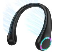 ITSHINY Portable Fan for Neck, Quiet Mini USB Small Camping 4000 mAh with 3 Speeds LED Light for Women Men Home Office Travel Outdoor