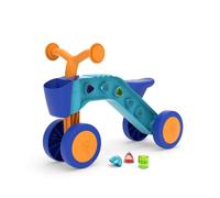 ItsiBitsi Blocks, Balance Bike with Storage Basket and Play Blocks that Fit in the Frame, Personalise Your Frame, for Children from 1 to 3 Years, Blue Orange