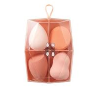 [ITSKA] Professional 4-Piece Makeup Sponge Set - Teardrop, Half-moon, Slanted & Gourd Shapes - Multi-functional Beauty Blender for Foundation - Expandable Wet and Dry Cosmetic Puff Kit 메이크업퍼프